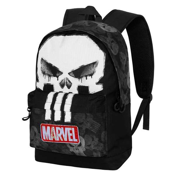 Karactermania HS FAN 2.2 - Sac à dos urbain Punisher Skull - Noir - 1 compartiment - Matière Ripstop résistante - Dimensions 31 x 18 x 44 cm