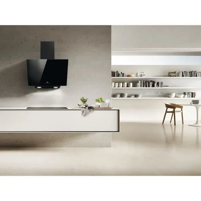 Continental Edison CEHD6065B Hotte décorative noire 60 cm - 3 vitesses, éclairage LED, niveau sonore 52 dB