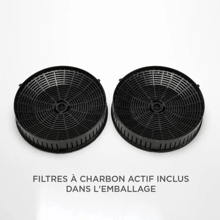 Continental Edison CEHD6065B Hotte décorative noire 60 cm - 3 vitesses, éclairage LED, niveau sonore 52 dB