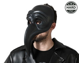 Masque d'assassin noir pour Halloween adulte homme, masque intégral sombre pour costume d'épouvante