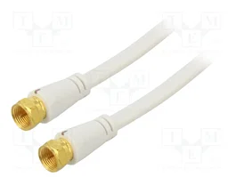 GOOBAY Câble coaxial plat 5m avec connecteurs F de chaque côté, 75Ω