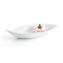 Quid Plat Forme Feuille Porcelaine Gastro 31x14.5x5.5 cm (18 Unités) Blanc Brillant