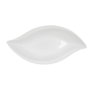 Quid Plat Forme Feuille Porcelaine Gastro 31x14.5x5.5 cm (18 Unités) Blanc Brillant