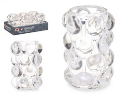 GIFTDECOR PORTAVELA BOLA GRD TRANSPARENTE