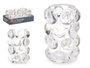 Giftdecor Porte-bougie Boule Transparente Verre 8x12x8 cm (Set de 12)