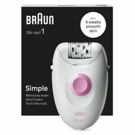Braun Silk-épil 1 1-000 Épilateur électrique Rose et Blanc