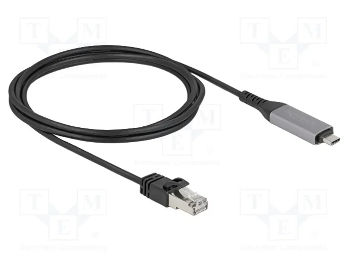 DeLOCK Adaptateur USB Type-C vers RJ45 Gigabit Ethernet Cat6 - 2 m DeLOCK Adaptateur USB Type-C vers RJ45 Gigabit Ethernet Cat6 - 2 m