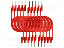 PEAKTECH Cordon de mesure rouge 1m
