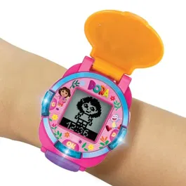 VTech - La Montre-Jeu Éducative Dora - Apprendre avec Dora et Babouche - Bilingue Français/Anglais - 8 Cadrans et 4 Jeux pour 3 à 7 ans - Multicolore