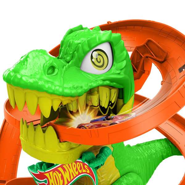 Mattel Pista Hot Wheels City super station de pompiers T-Rex pour enfant