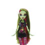 Monster High Poupée Venus McFlytrap Jhk58 Mattel avec tenue denim, accessoires et mascotte Chewlian, pour enfant dès 6 ans