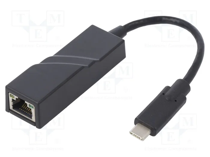 QOLTEC Adaptateur USB C vers Ethernet RJ45 Gigabit Ethernet USB 3.1 noir