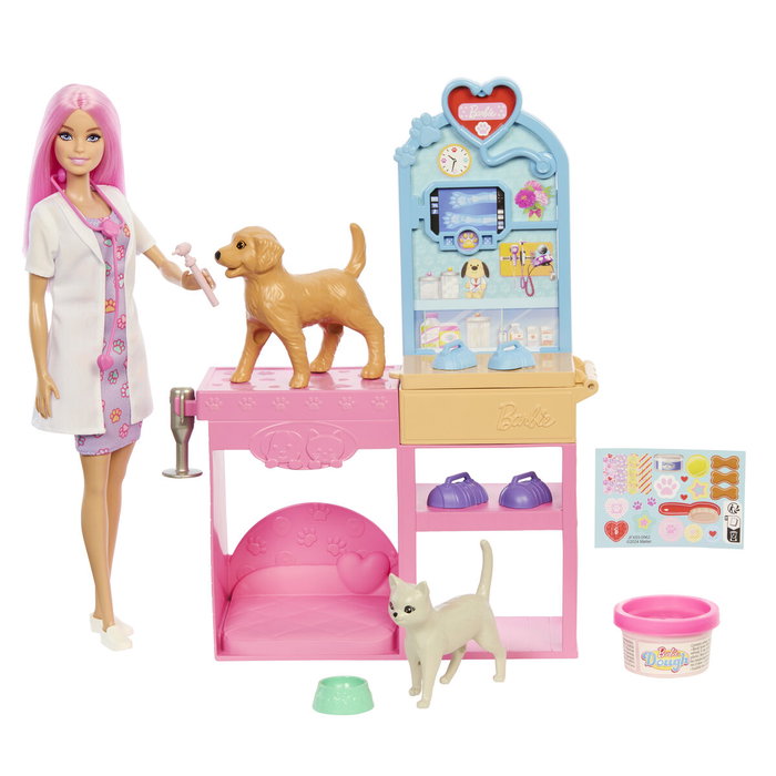 Barbie Coffret La Clinique vétérinaire avec poupée et accessoires Barbie Coffret La Clinique vétérinaire avec poupée et accessoires