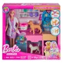 Barbie JFX93 - Coffret La Clinique Vétérinaire de Barbie - Poupée, 2 Animaux, Table d'Examen et Accessoires - Jeu d'Imitation