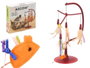 Mascow Jouet pour Chat avec Plumes Rouge 16 x 26 x 11 cm en Plastique PP et TPR (Set de 6)