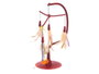 Mascow Jouet pour Chat avec Plumes Rouge 16 x 26 x 11 cm en Plastique PP et TPR (Set de 6)
