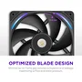 NZXT F140X RGB (RF-U14PN-B1) - Ventilateur PC 140 mm, 2400 tr/min, noir