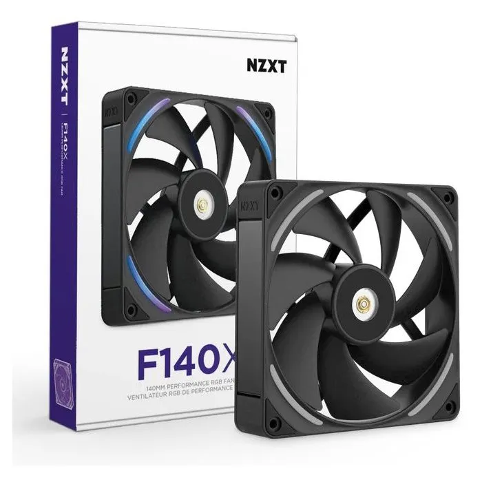 NZXT F140X RGB (RF-U14PN-B1) - Ventilateur PC 140 mm, 2400 tr/min, noir NZXT F140X RGB (RF-U14PN-B1) - Ventilateur PC 140 mm, 2400 tr/min, noir
