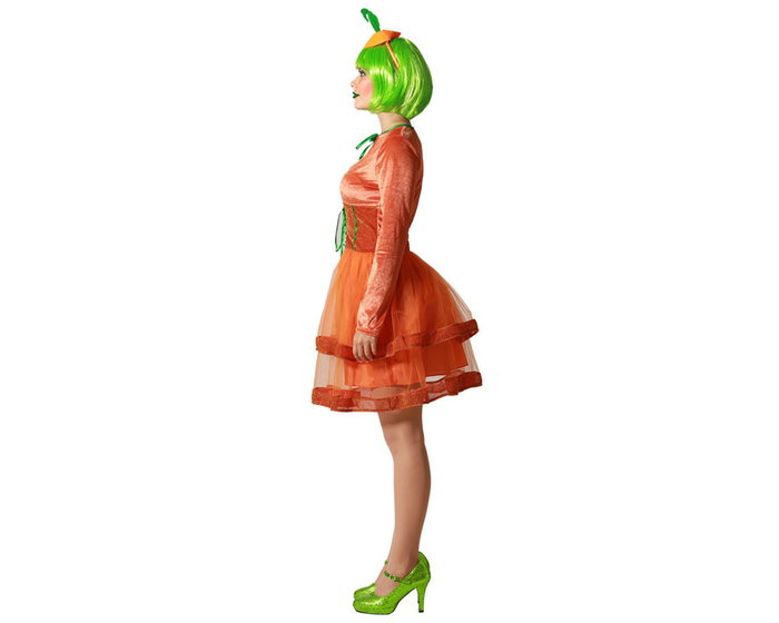 Atosa Déguisement Citrouille Orange avec Robe Courte et Accessoire de Tête