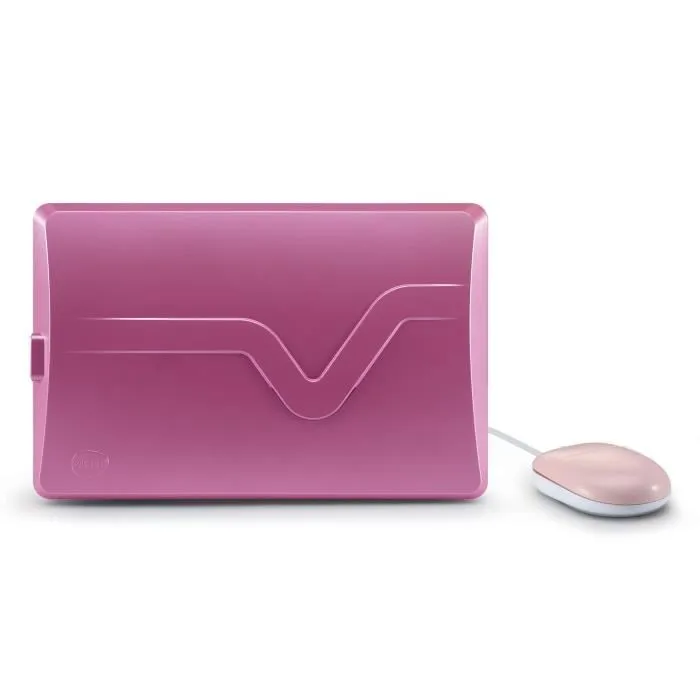 Vtech Genio Max - Ordinateur éducatif pour enfant 5-12 ans, écran 7", clavier AZERTY, 50+ activités, 8 Go mémoire, rose