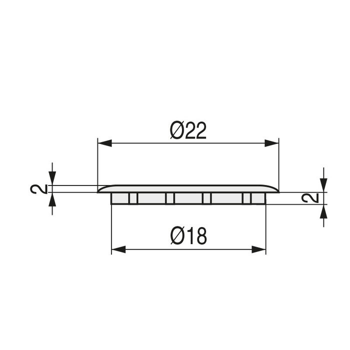 HERRAJES ALK Tapa Canela 18mm Pino (100U) - Couvercle en cannelier pin pour quincaillerie