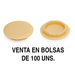 HERRAJES ALK Bouchon embelleur de perçage 18 mm, Beige crème, Lot de 100 unités