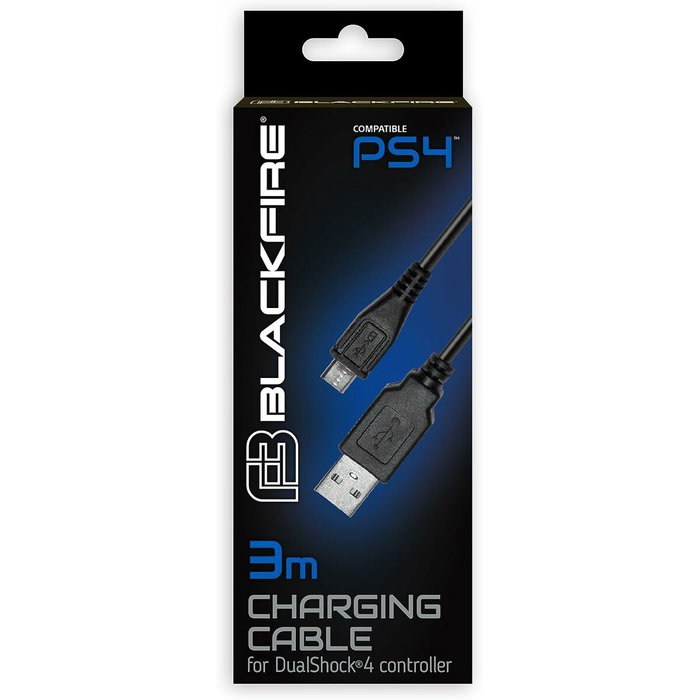 Blackfire Câble USB vers micro USB PS4 Noir Blackfire Câble USB vers micro USB PS4 Noir