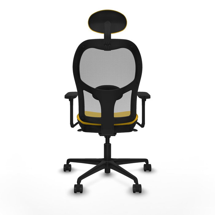 Piqueras y Crespo Chaise de Bureau 3D036N1 Jaune avec Appui-tête
