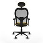 Piqueras y Crespo Chaise de Bureau 3D036N1 Jaune avec Appui-tête