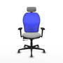 Piqueras Y Crespo Chaise de bureau Jorquera Sincro/Traslack Gris clair/Bleu