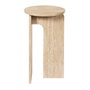 Home Deco Factory Mesa Auxiliar Pietra Effet Travertino D.30 H.50