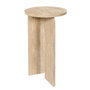Home Deco Factory Mesa Auxiliar Pietra Effet Travertino D.30 H.50