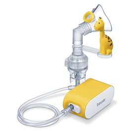 Beurer IH-58 Kids Inhalateur pour enfants, compresseur silencieux, accessoire girafe, traitement des maladies respiratoires et de l'asme