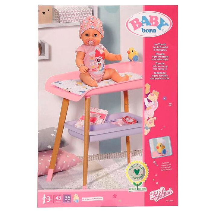 MGA - Table à langer pliable Baby Born pour nouveau-nés et bébés - Fabriqué en Europe - Norme CE MGA - Table à langer pliable Baby Born pour nouveau-nés et bébés - Fabriqué en Europe - Norme CE