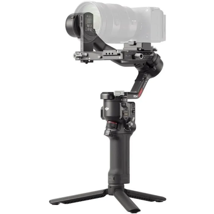 DJI RS 4 - Stabilisateur 3 axes pour appareil photo sans miroir - Prise de vue verticale native - Léger - Performances optimisées