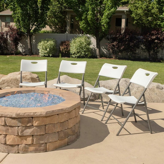 Chaise Pliante Lifetime Blanc 4 Unités 50 x 58 x 83 cm