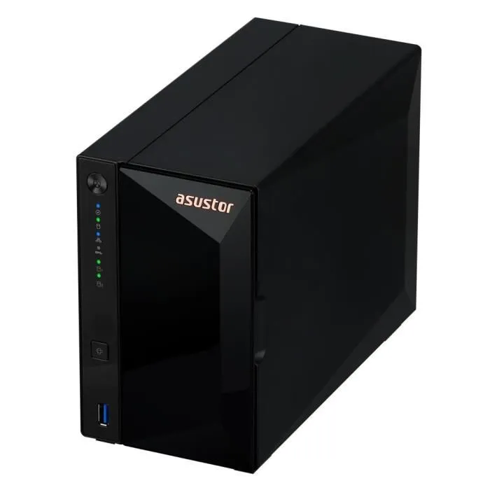 Asustor Drivestor 2 Pro Gen2 AS3302T v2 - Serveur NAS 2 baies - Processeur Quad-Core 1.7 GHz, RAM 2 Go DDR4, port 2.5 GbE