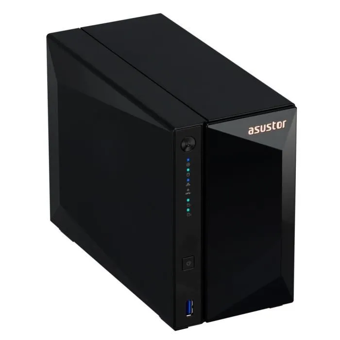 Asustor Drivestor 2 Pro Gen2 AS3302T v2 - Serveur NAS 2 baies - Processeur Quad-Core 1.7 GHz, RAM 2 Go DDR4, port 2.5 GbE