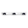 Inofix Support triple pour balais, blanc, 37 x 3,2 x 4,8 cm