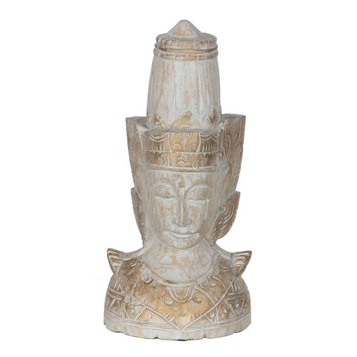BigBuy Home Figurine Décorative Hindou Blanc Naturel 20 x 20 x 40 cm