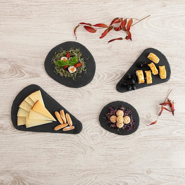 Quid Gastro Fun Bandeja Pizarra Irregular Negro Mate 14x11 cm Quid Gastro Fun Bandeja Pizarra Irregular Negro Mate 14x11 cm