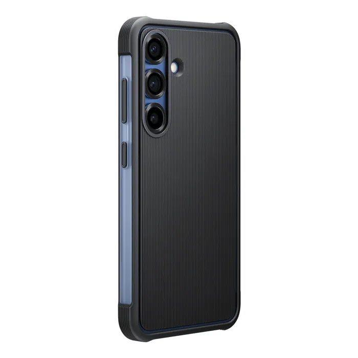 Samsung Coque Rugged Gadget pour Galaxy S25 - Protection Renforcée Anti-Chocs avec Porte-Cartes Intégré et Support Vidéo - Noir