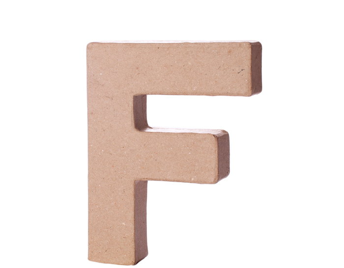 Innspiro Lettre F en papier maché, hauteur 10 cm Innspiro Lettre F en papier maché, hauteur 10 cm