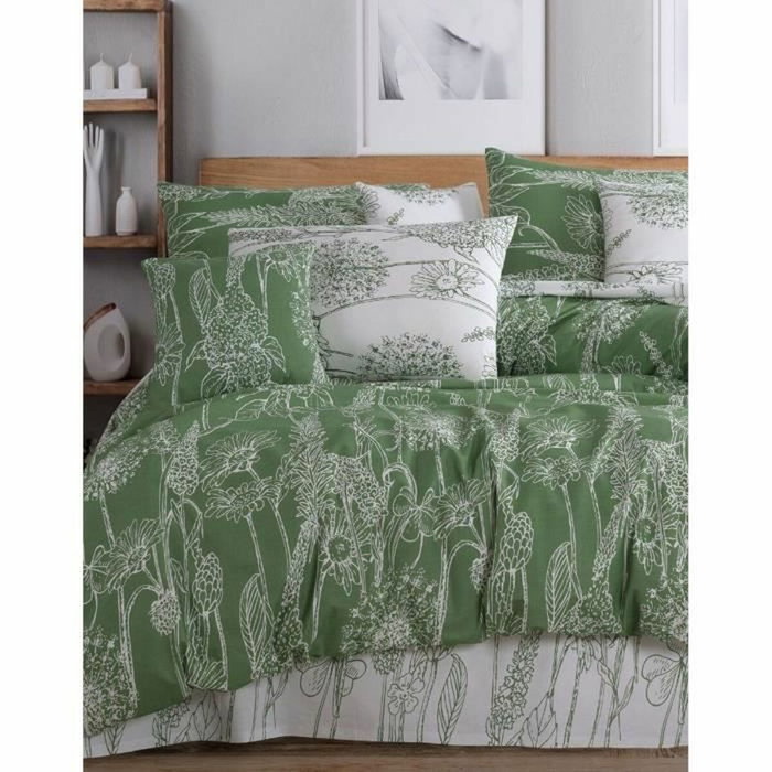 BigBuy Home Parure de couette Vert et Blanc, 220 x 240 cm BigBuy Home Parure de couette Vert et Blanc, 220 x 240 cm