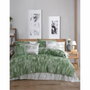 BigBuy Home Parure de couette Vert et Blanc, 220 x 240 cm