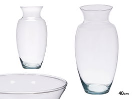 GIFTDECOR Vase en cristal à col large 40cm