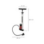 WOLFPACK LINEA PROFESIONAL Pompe à pied avec manomètre Ø 32 x 500 mm