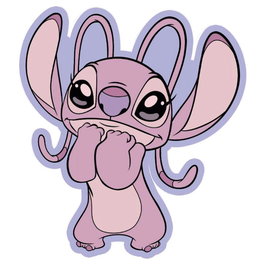 Disney - Coussin 3D Angel Stitch - Composition Velboa - Taille 35 cm