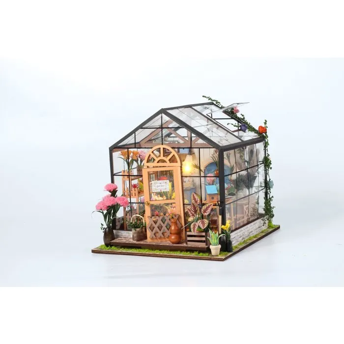 Book Nook Kit DIY Maquette 3D Serre Fleurie Green Nook - 20 x 18 x 19 cm Book Nook Kit DIY Maquette 3D Serre Fleurie Green Nook - 20 x 18 x 19 cm