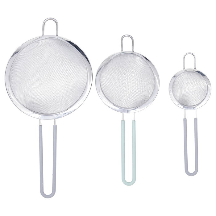 Quid Set de 3 Passoires Ozon 8 cm, 12 cm, 16 cm en Métal Multicolore Quid Set de 3 Passoires Ozon 8 cm, 12 cm, 16 cm en Métal Multicolore